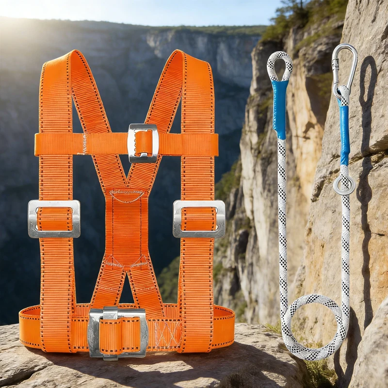 

Half Body Safety Harness High Altitude Work Safety Belt Outdoor Rock Climbing Training Safety Rope Protect Equipment Accessories