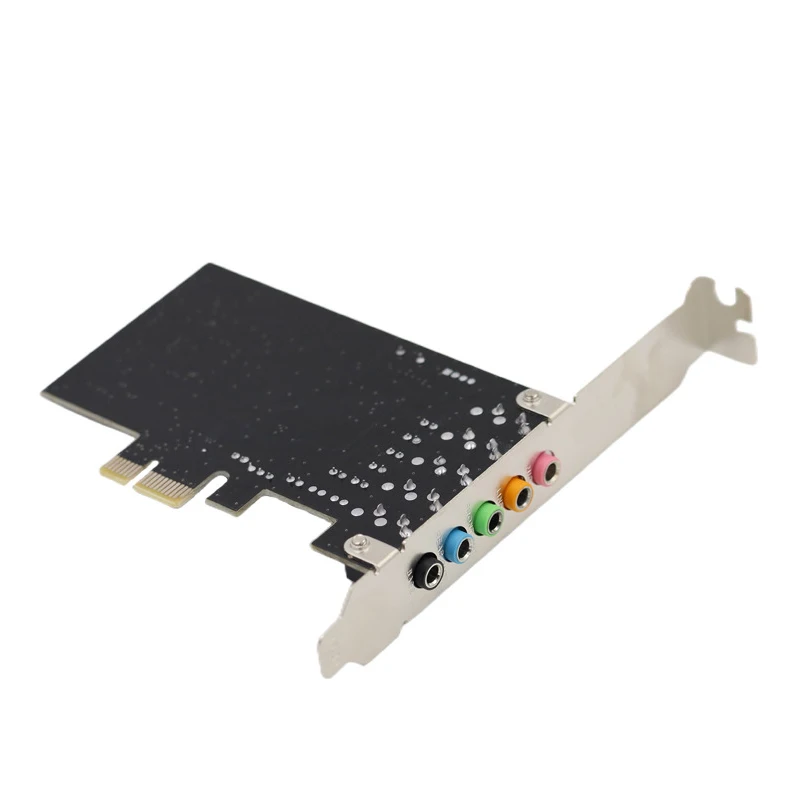 PCI-E1X 4.1 5.1 kartu suara komputer 3D Stereo PCIe Audio adaptor perpanjangan permainan musik Digital 6CH 4CH Super kecepatan PCI Express Board