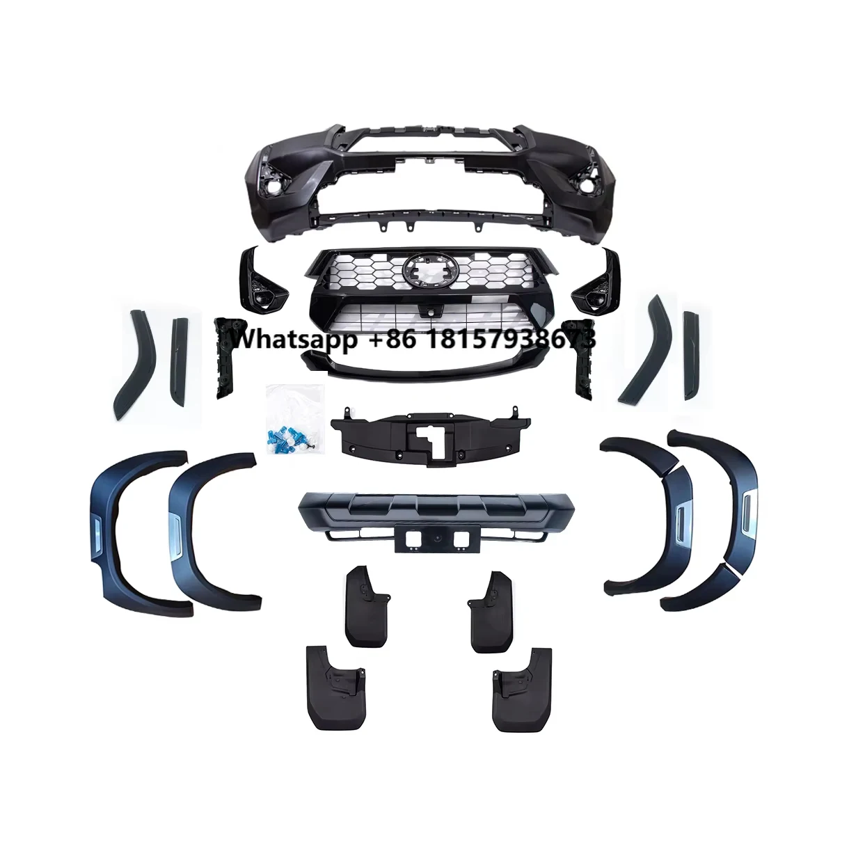 

Body Kit Front Car Bumper Face Lift Radiator Grille Car Refurbishment Full Body Kits for Toyota Hilux 2024 Z Edition