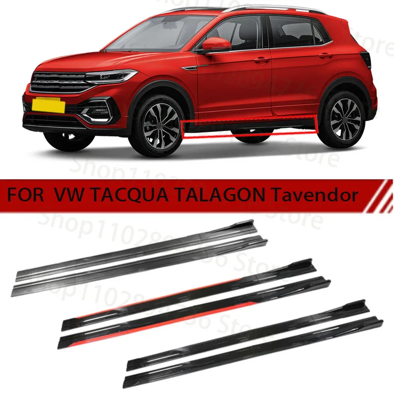 FOR VW TACQUA TALAGON Tavendor 2M Car Side Skirt Extension Plate Lip Separator Bumper 2.18M Racing Side Spoiler