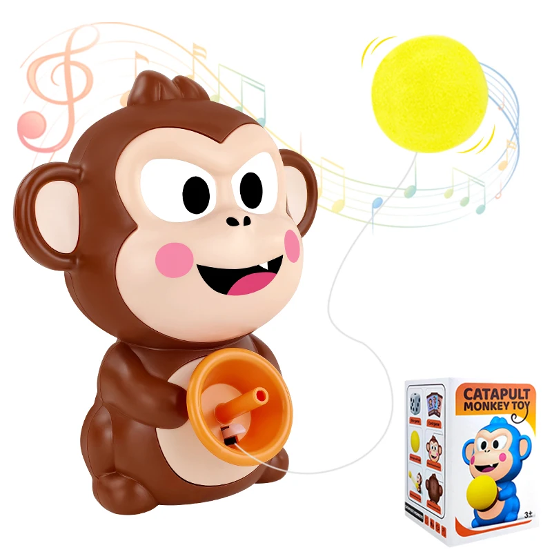 

Catapult Monkey Game with Music Kids Shooting Ball Game Interactive Table Toy Funny Party Parent child interactive Toy Kid Gifts