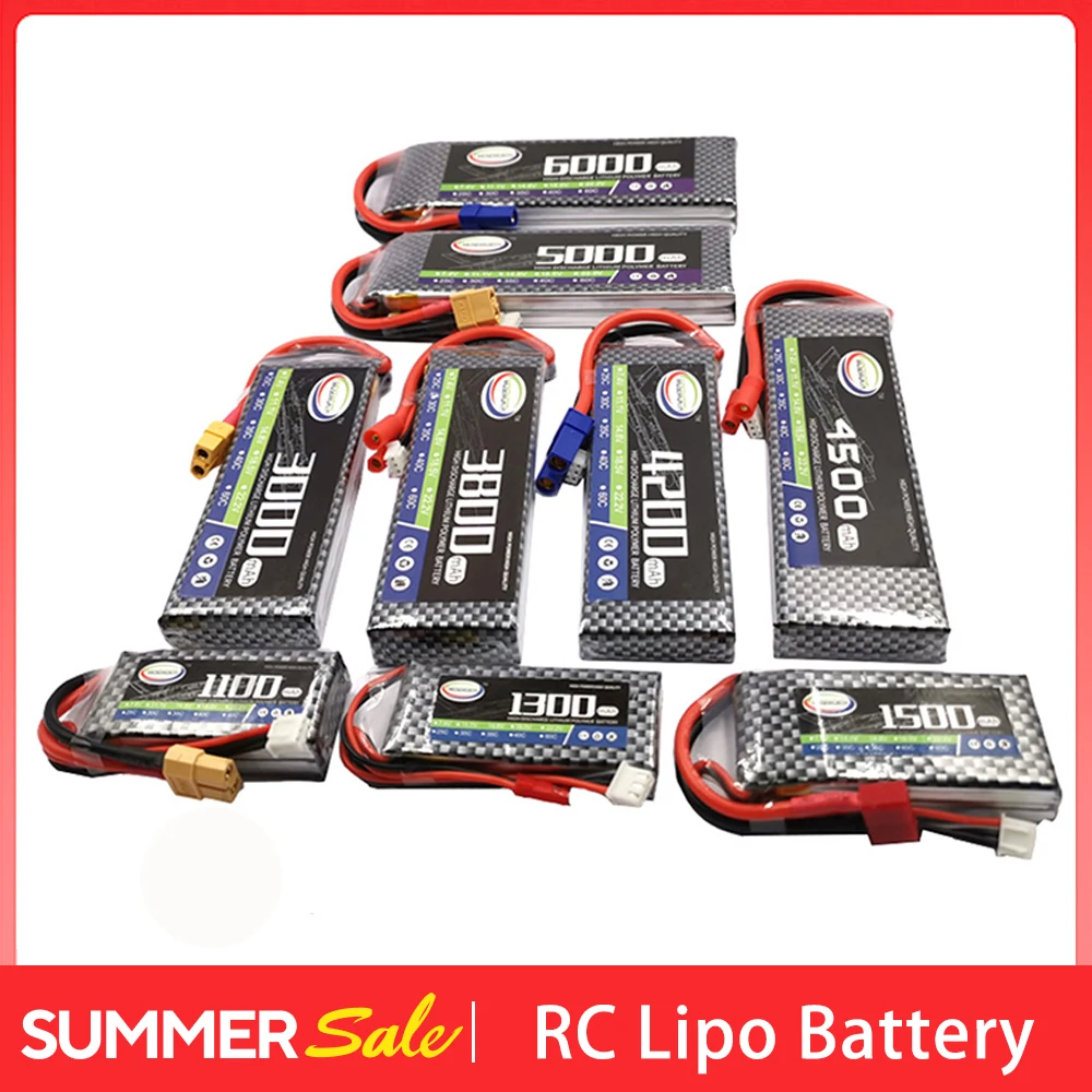 5S 18.5V RC Lipo Battery 1300mah 1500mah 2200mah 3300mah 3500mah 4200mah Lipo Batteries for RC Car Truck Helicopter Boat