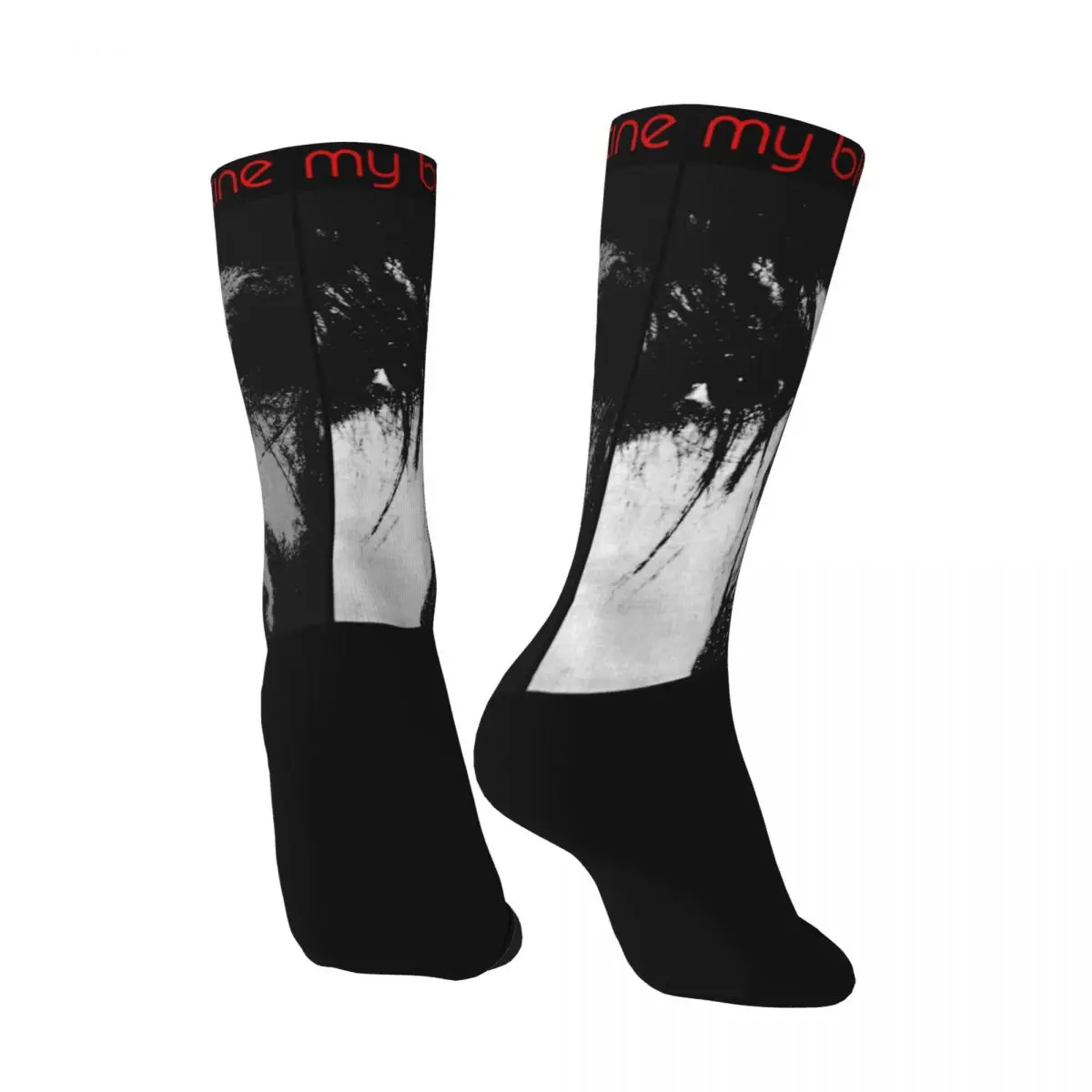 Funny Crazy Sock for Men Rock Band Hip Hop Harajuku My Bloody Valentine Happy Quality Pattern Printed Boys Crew compression Sock