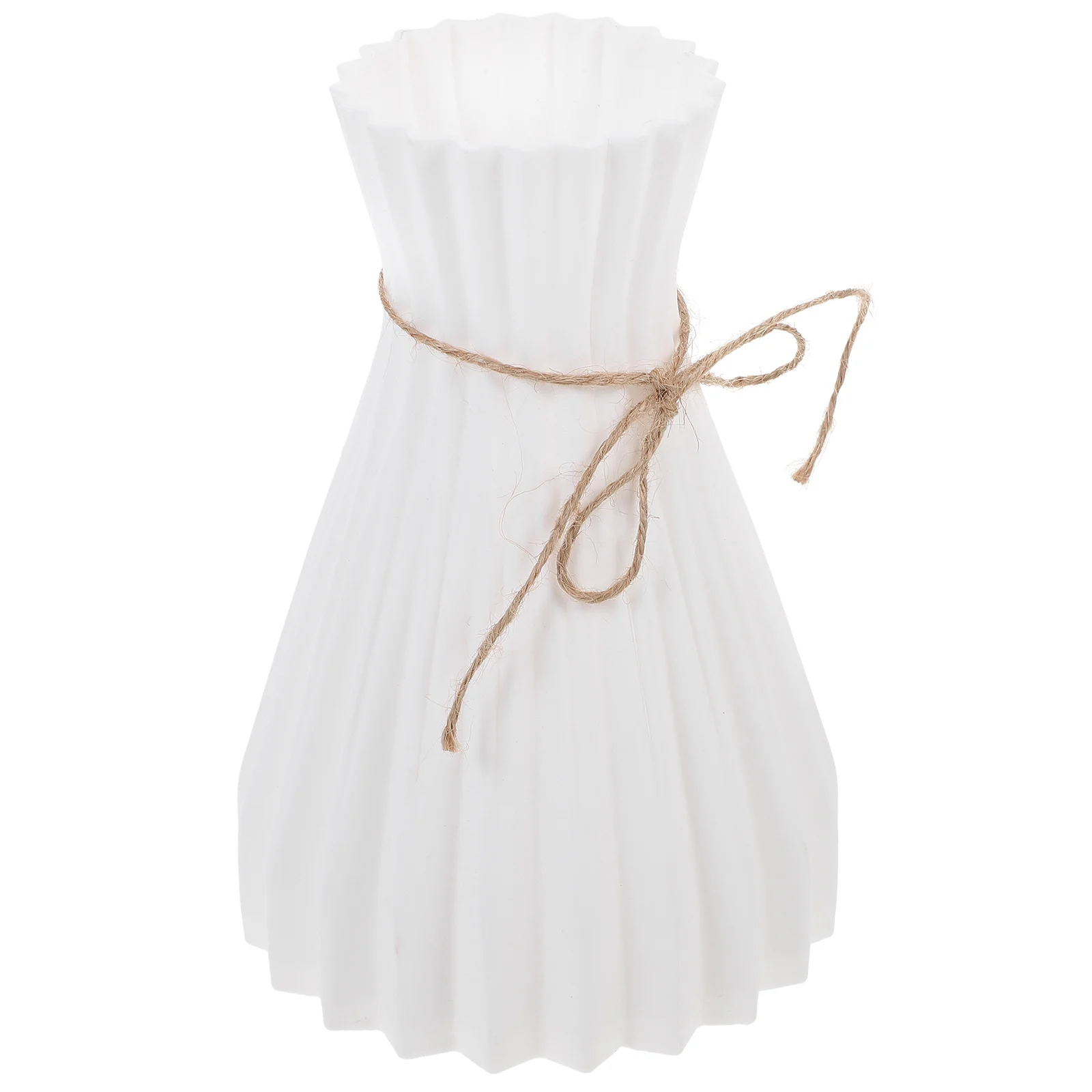 

Sturdy White Plastic Flower Home Decor Vase For Fresh Dried Arrangements Modern Desktop Decoration Reusable Vase For