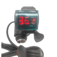 Electric Bicycle/Scooter/E-bike Thumb Throttle with Lock Key Battery Power LED Display 12V 24V 36V 48V 60V 72V 84V 96V