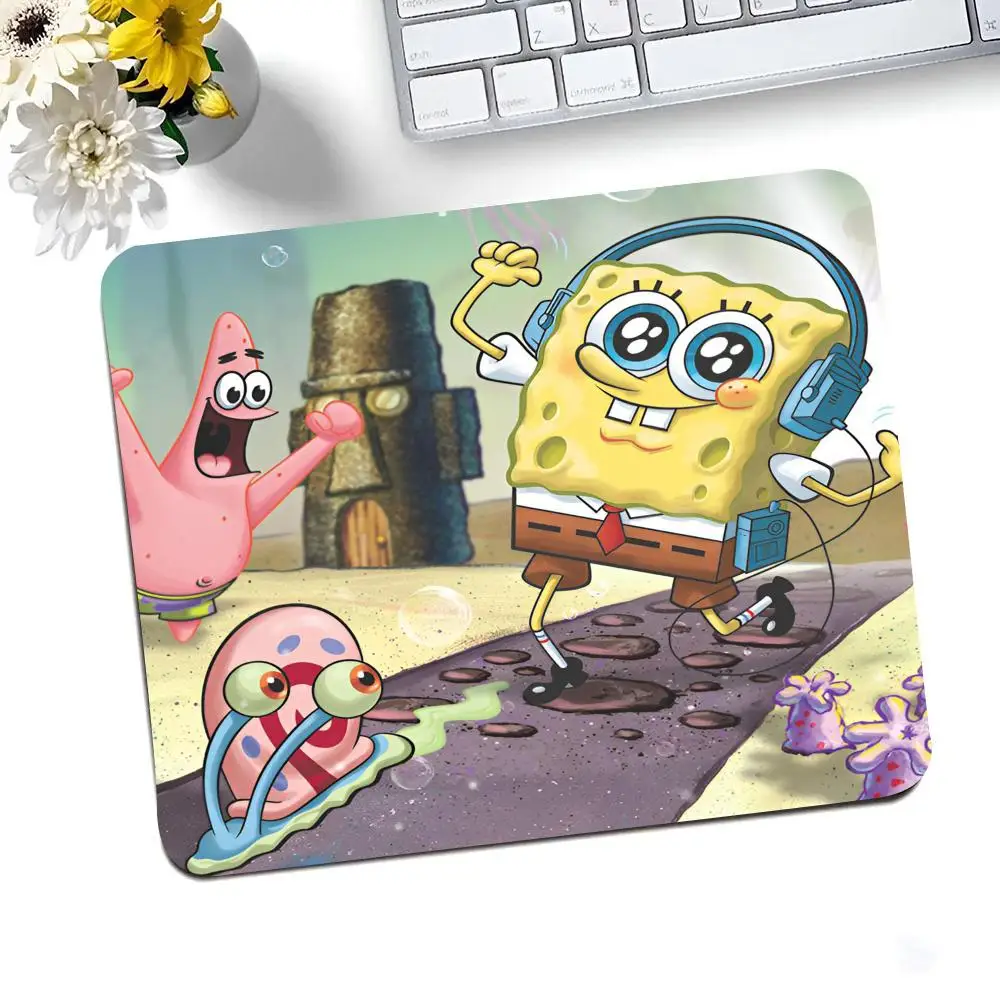 Anime Game S-SpongeBob MINISO Mouse Pad Ultrafine Surface Gaming Accessories Keyboard Pads Gamer Mouse Mat Rubber Desk Mat