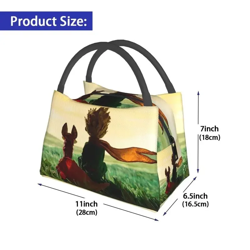 The Little Prince Fox Lunch Boxes Classic France Fairy Tale Fiction Cooler Thermal Food Insulated Lunch Bag Travel Work Pinic