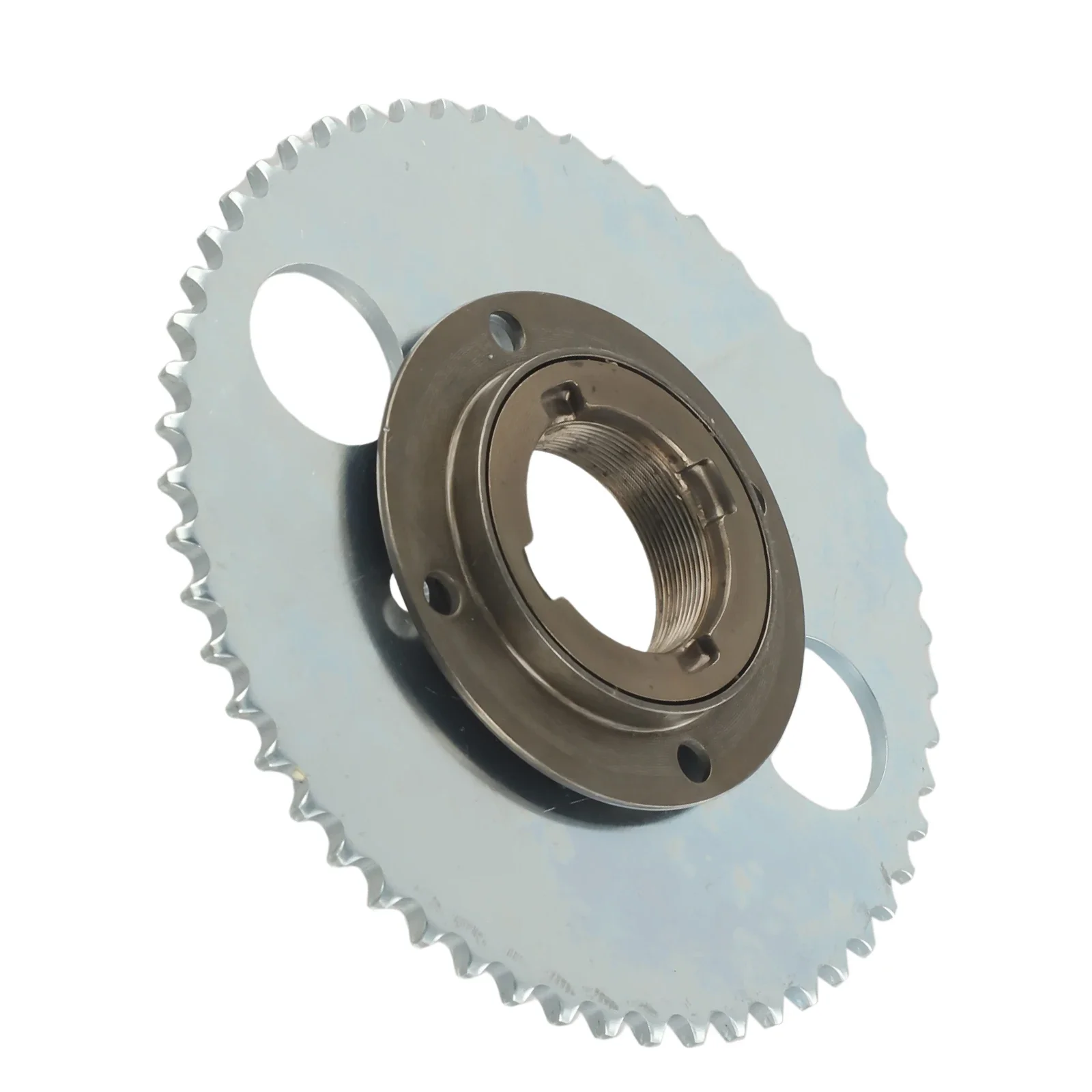 Freewheel 54 Teeth Scooter Sprocket Chain Drive Gear with Toothless Freewheel by For T8F Chain Steel Construction