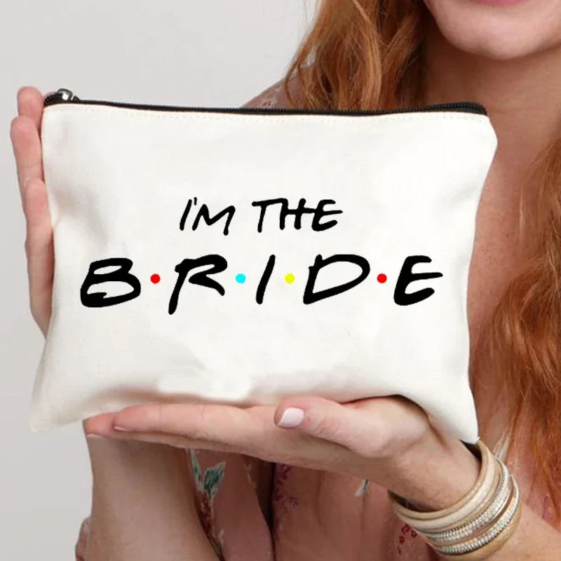 Team Bride Toiletry Bags Bridesmaid Storage Pouch Bridal Shower Gifts Women Cosmetic Bag Bachelorette Party MakeUp Case Beauty