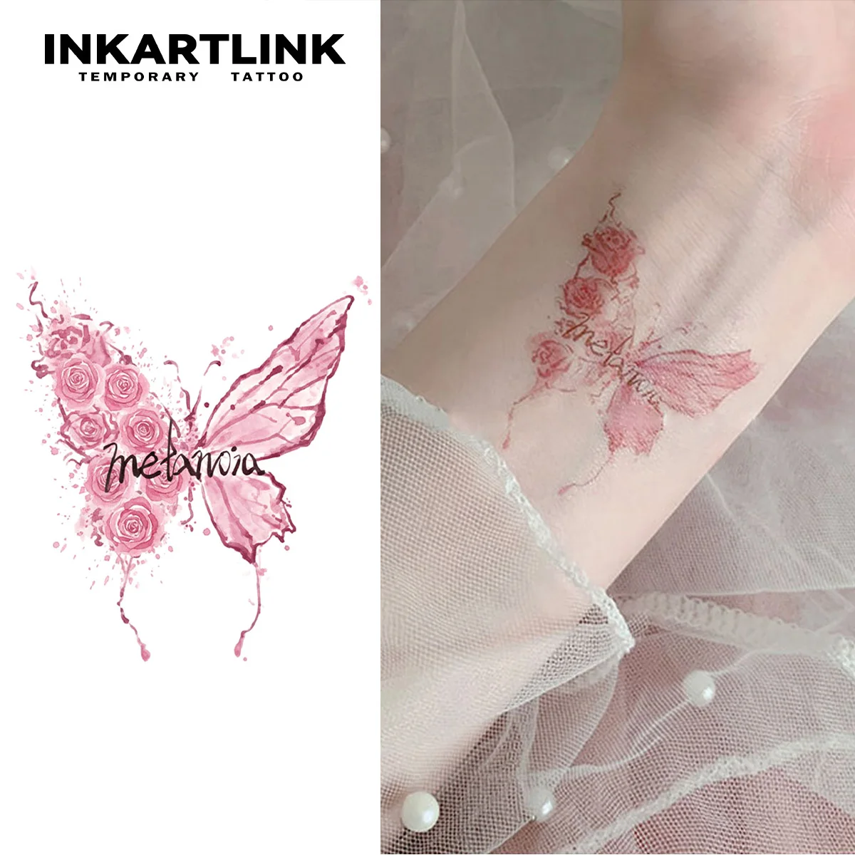 

INKARTLINK временные татуировки наклейки водостойкая цветная печать художественный дизайн бабочка временная татуировка товары для вечеринок DIY наклейки