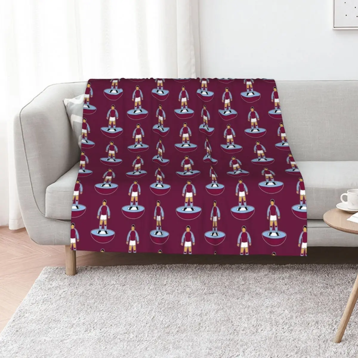 Villa Table Footballer Throw Blanket Bed Fashionable Cute Plaid Thins Single Giant Sofa Blankets