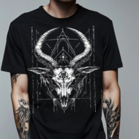 Baphomet Occult Shirt UNISEX Demon T Shirt Dark Art Alt Clothing Satanic Apparel Graphic T-Shirt Graphic T Retro Streetwear