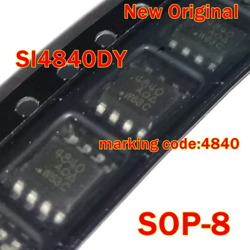 

1Pcs to 100Pcs Si4840Dy Si4840Dy-T1-E3 Marking Code:4840 Sop-8 New Original N-Channel 40-V (D-S) Mosfet