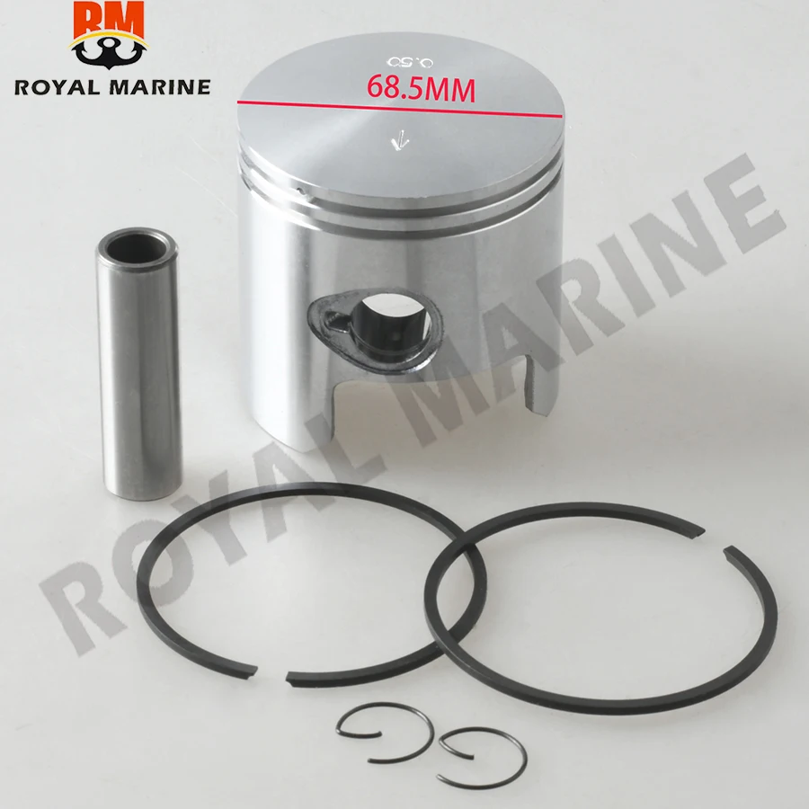 3C8-00004-3 Piston Kit+0.5mm For Use With Ring Dongfa 40HP 50HP M40D M50D Mercury Sailor 3Cyl 779-96152 Marine Accessories