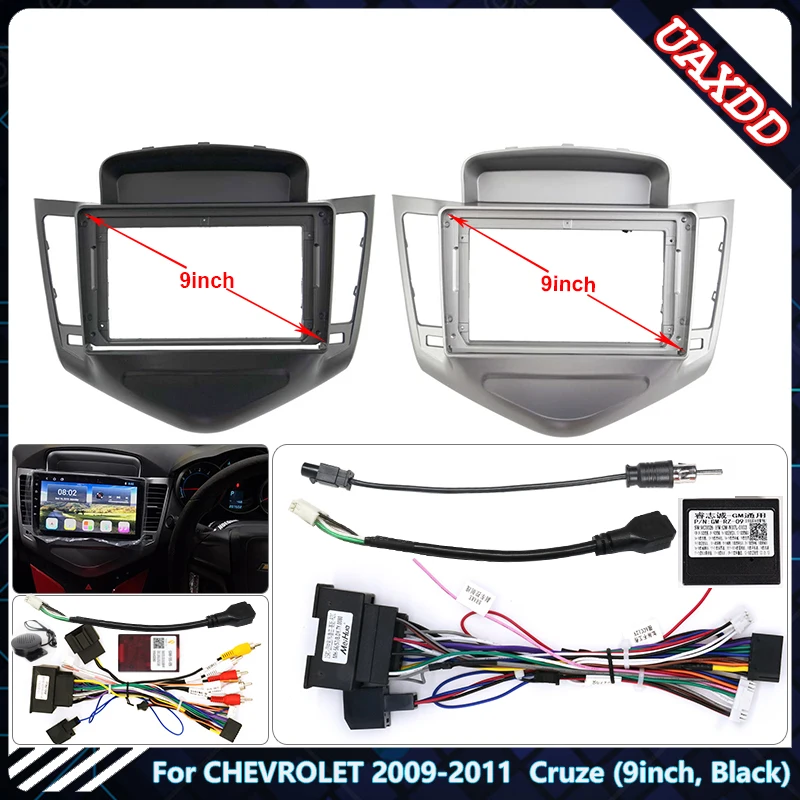 Para CHEVROLET 2009-2011 Cruze 9 pulgadas 2 Din reproductor de CD DVD para coche Radio Android arnés estéreo pantallas cables de tablero marco canbus