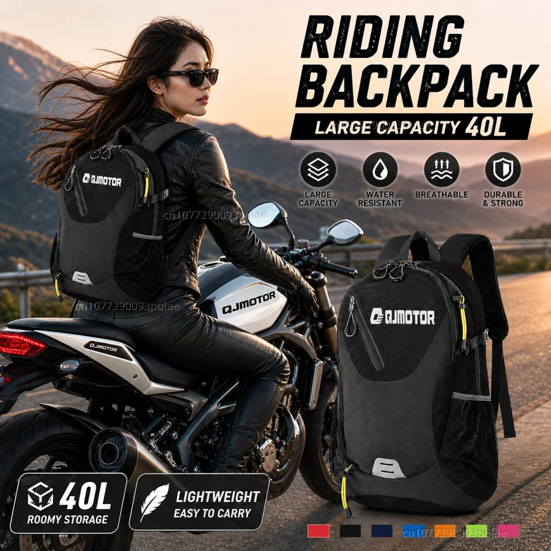 For QJMOTOR SRT SRV SRK 300 350 400 500 700 800 RR S SX SVT 800X 800SX Racing travel Men waterproof Backpack Bag Motorcycle Gift
