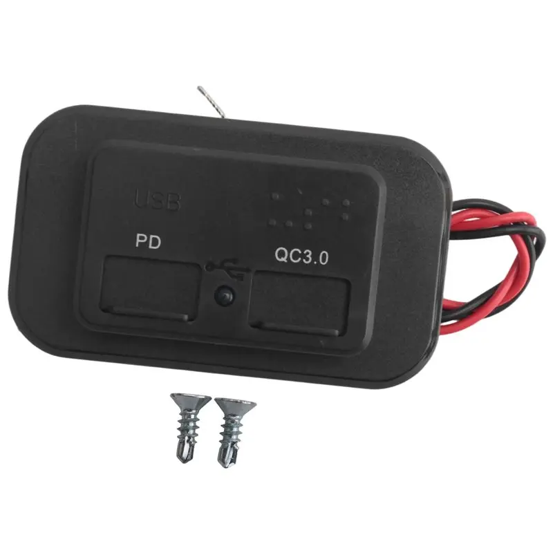 Classy-USB+PD 12V/24V USB Charging Splitter Outlet Power-Adapter For Motorcycle Camper-Truck ATV Boat Car RV