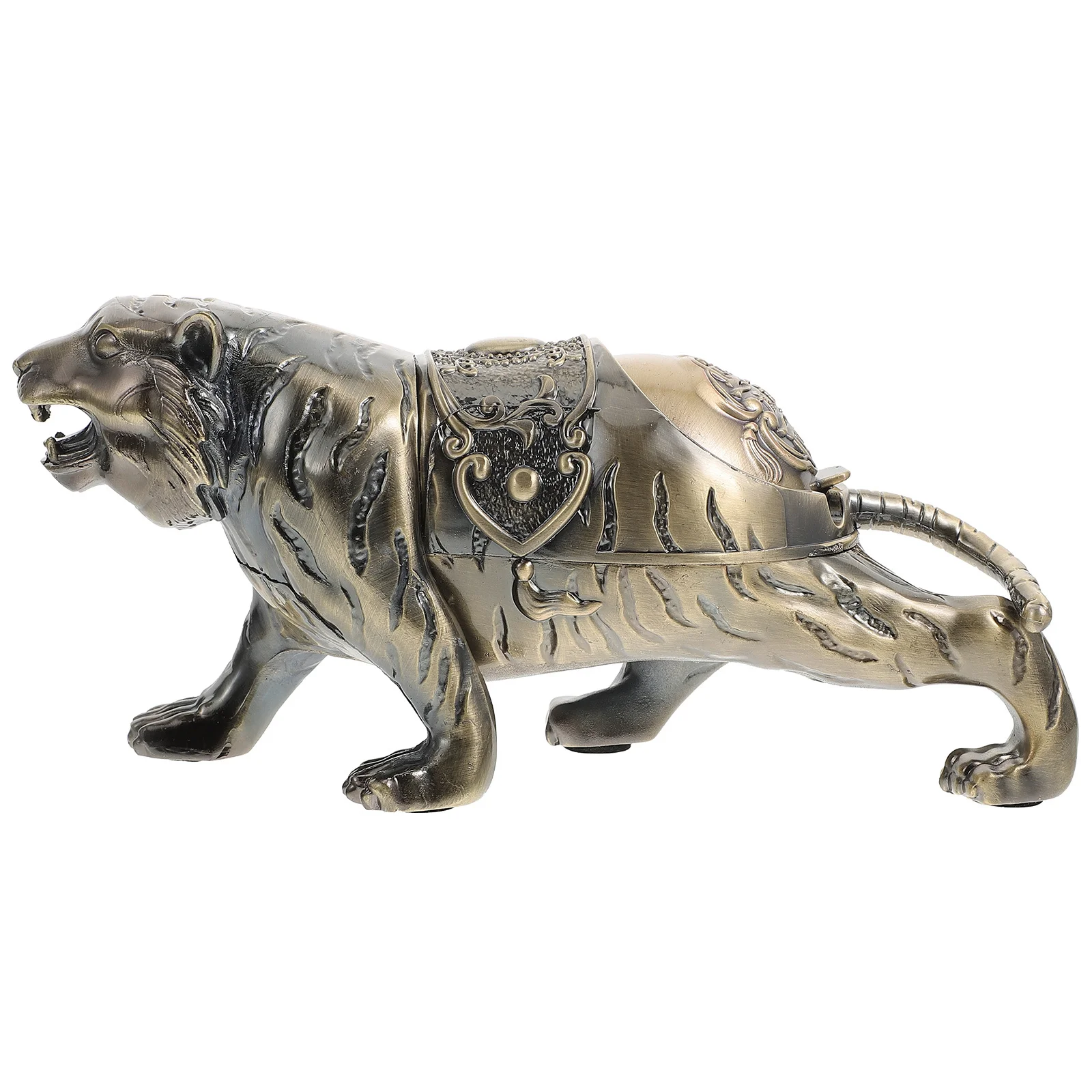 

Tiger Shaped Lidded Desktop Ashtray For Home Use Creative Cigarette Butt Holder Unique Animal Modeling Container Indoor Ashtray
