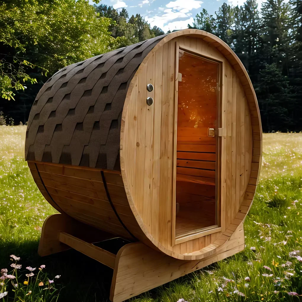 

Кабина здоровья прямой настройки с фабрики. Удобная 4-местная традиционная деревянная сауна на открытом воздухе.