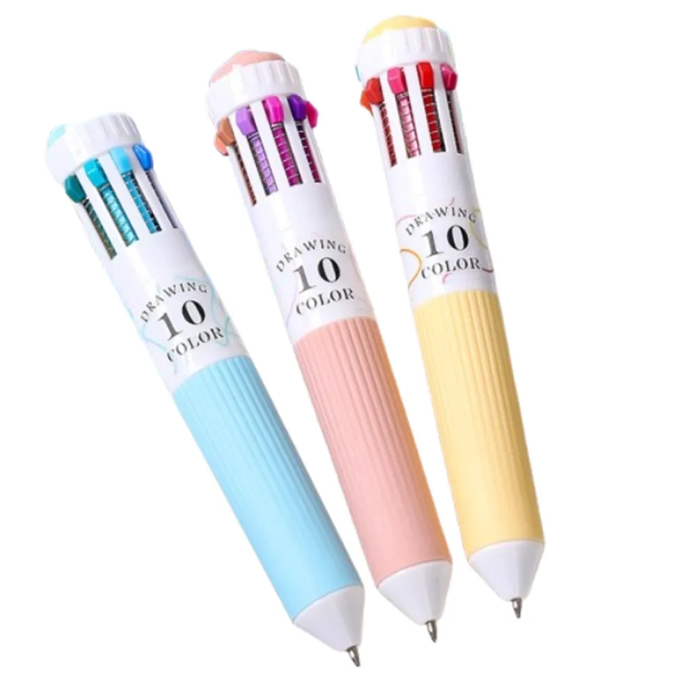 

3Pcs/Set Creative Mechanical Ballpoint Pen 10 in 1 0.8mm Multicolor Retractable Pen Writing Smooth 28 Colors