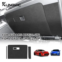 For Subaru BRZ/ Toyota GR86 2021 2022 2023 2024 2025 LHD RHD Car Copilot Box Anti-kick Suede Carbon Fiber Style Protect Sticker