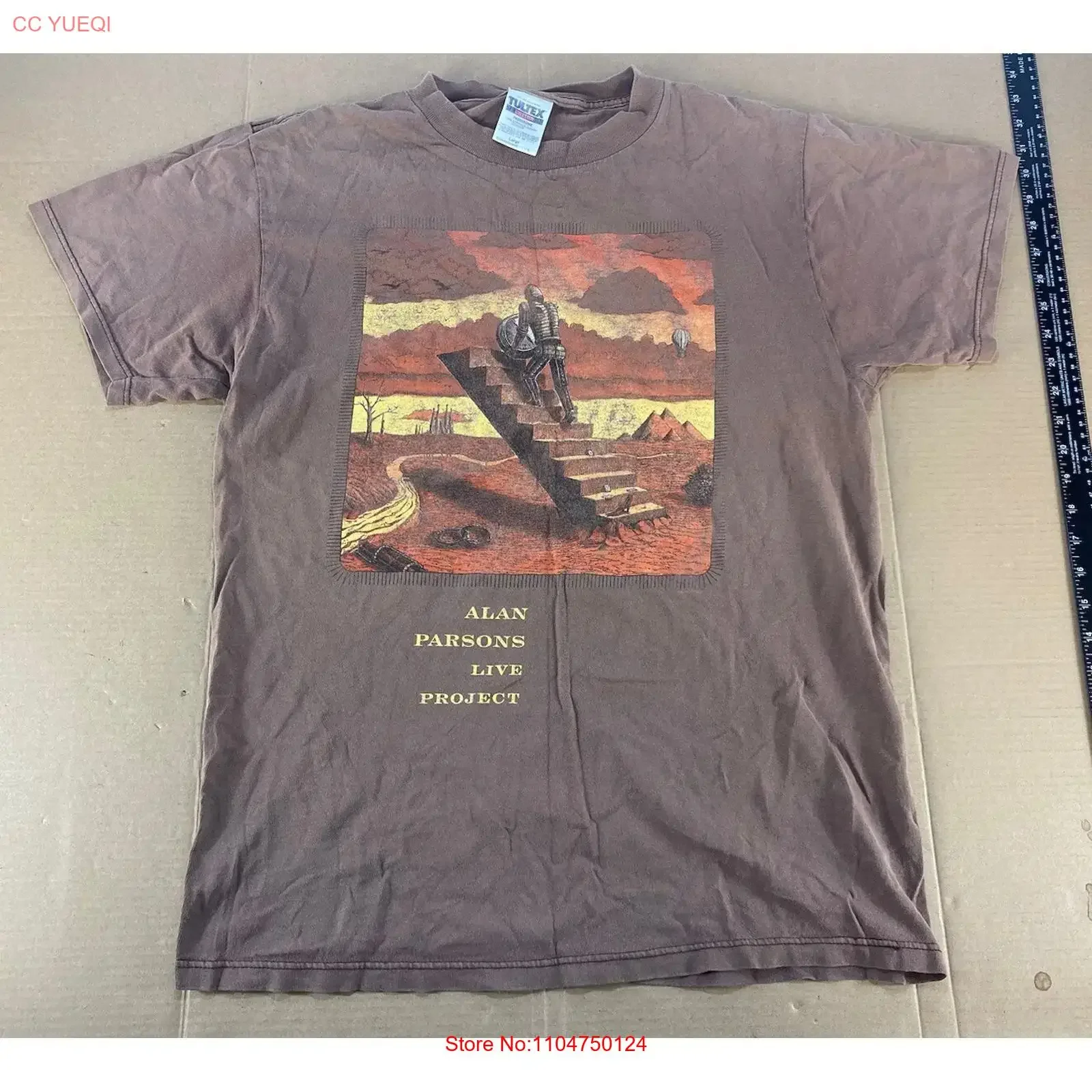 Vintage 90s Y2k Alan Parsons Live Project T Shirt Promo Band Concert Distressed vintage Washed Casual homme streetwear Stylish
