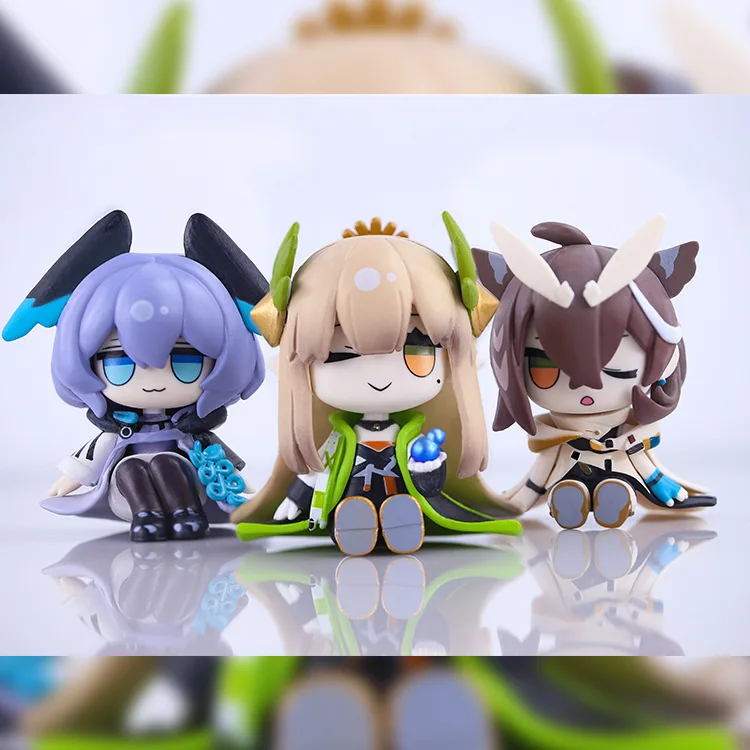 Arknights 7.5cm Ho'olheyak Q Version Figure Silence the Paradigmatic MUELSYSE Model Toys Anime Game Periphery Kawaii Doll Gifts