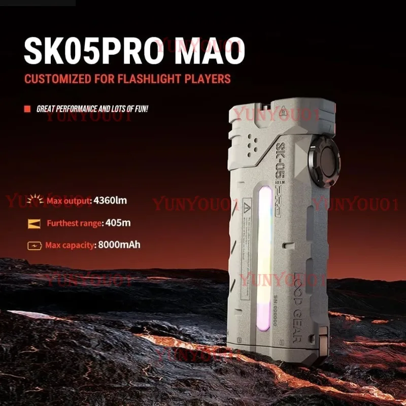 SK05 PRO Mao EDC Flashlight 4360 Lumens, 8000mAh Rechargeable LED Flashlight & Power Bank, 3-in-1 Lighting - Best