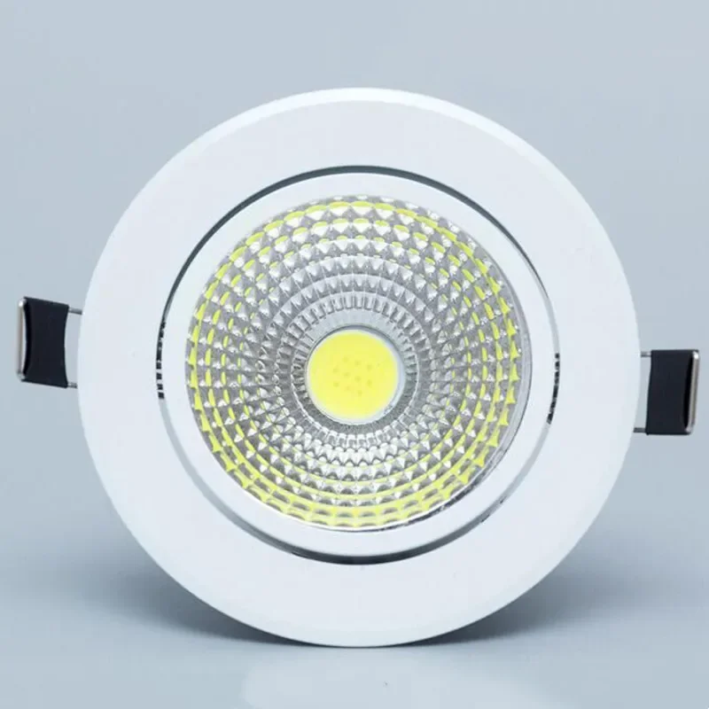 Ściemniania sufitowy COB oświetlenie Led typu downlight światło punktowe 5w 7w 12w 15w 85-265V oświetlenie sufitowe do wbudowania oświetlenie