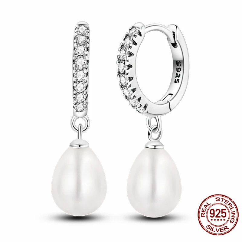 

High-quality S925 sterling silver earrings, women's earrings with cubic zirconia, anniversary and wedding jewelry gifts.