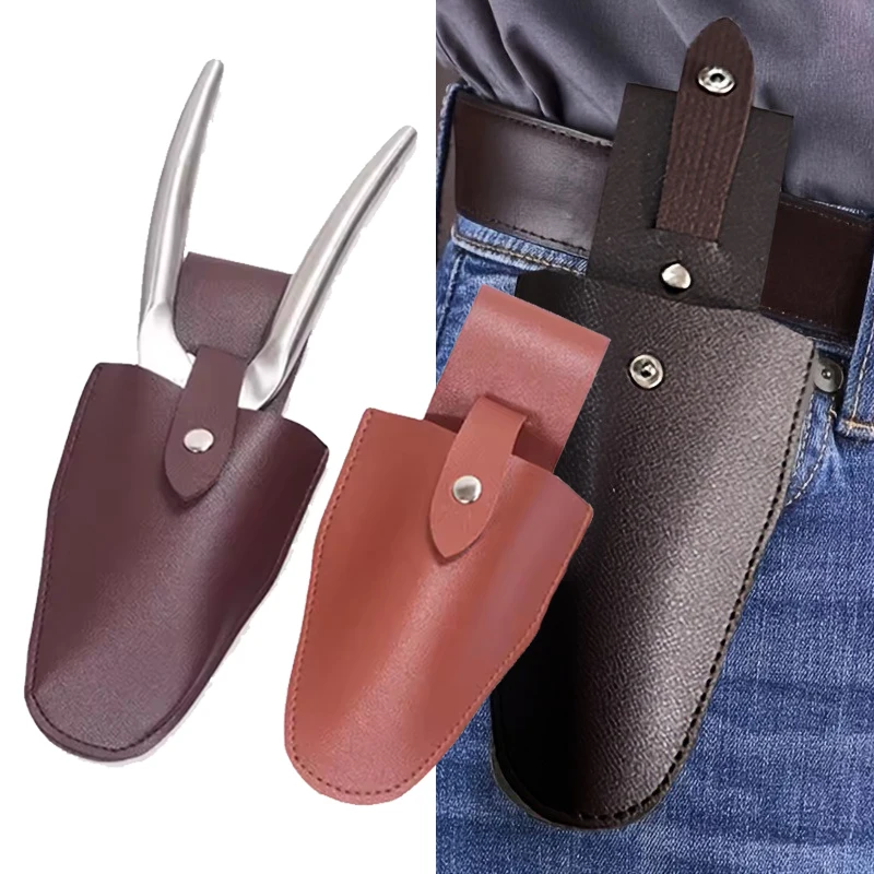 

Pruning Scissors PU Leather Storage Pouch Protective Cover With Belt Clip Gardening Trimming Tool Holder Waist Carry Organizer