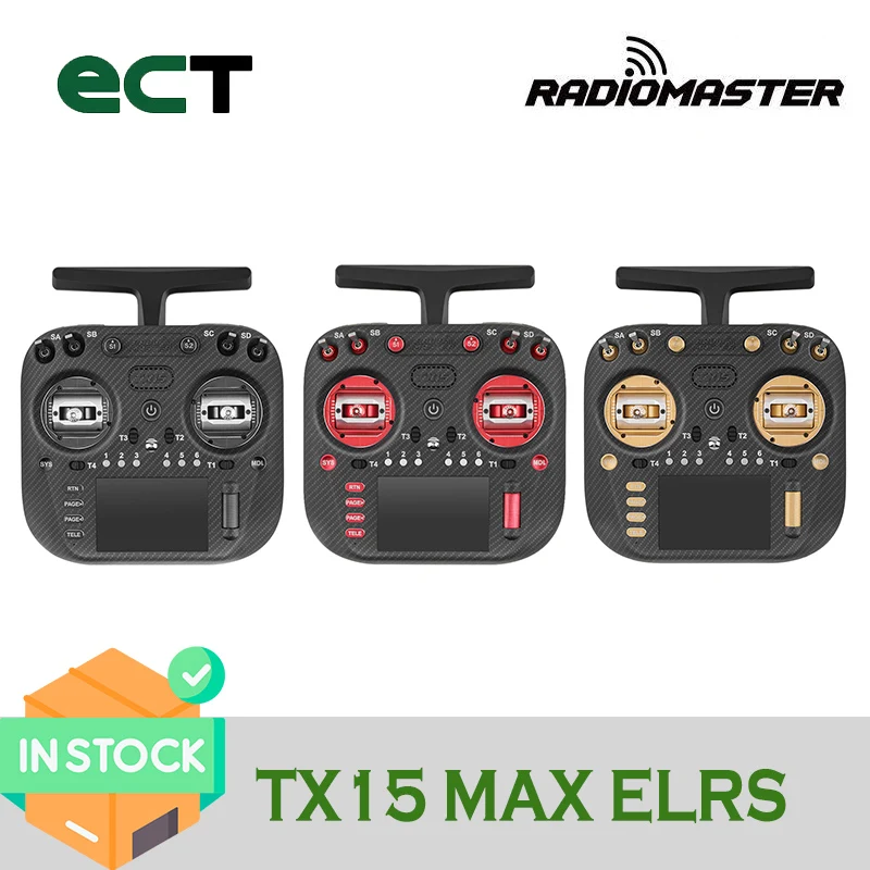 

Radiomaster TX15 Max 3.5inch IPS Touchscreen Radio Controller ExpressLRS ELRS CNC Hall Gimbal Built-in Gyro Microphone