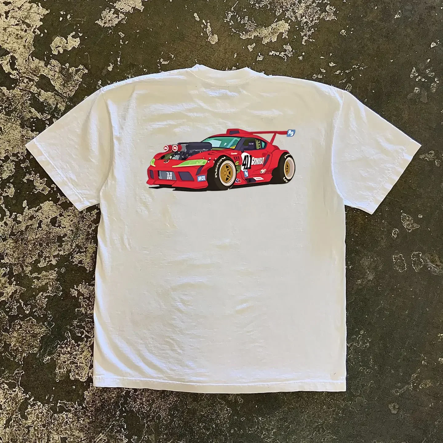 

2025 Summer New Heavy Cotton GTR Car American Retro Vintage Men's and Women's Short-sleeved T-shirt