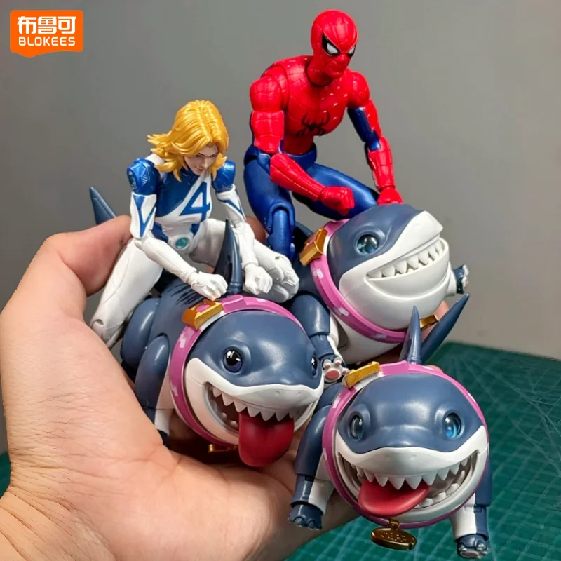 Blokees In Stock Beyond Edition Marvel Rivals Invisible Woman Jeff The Land Shark Snap Fit Model Kit Collectible Action Figure