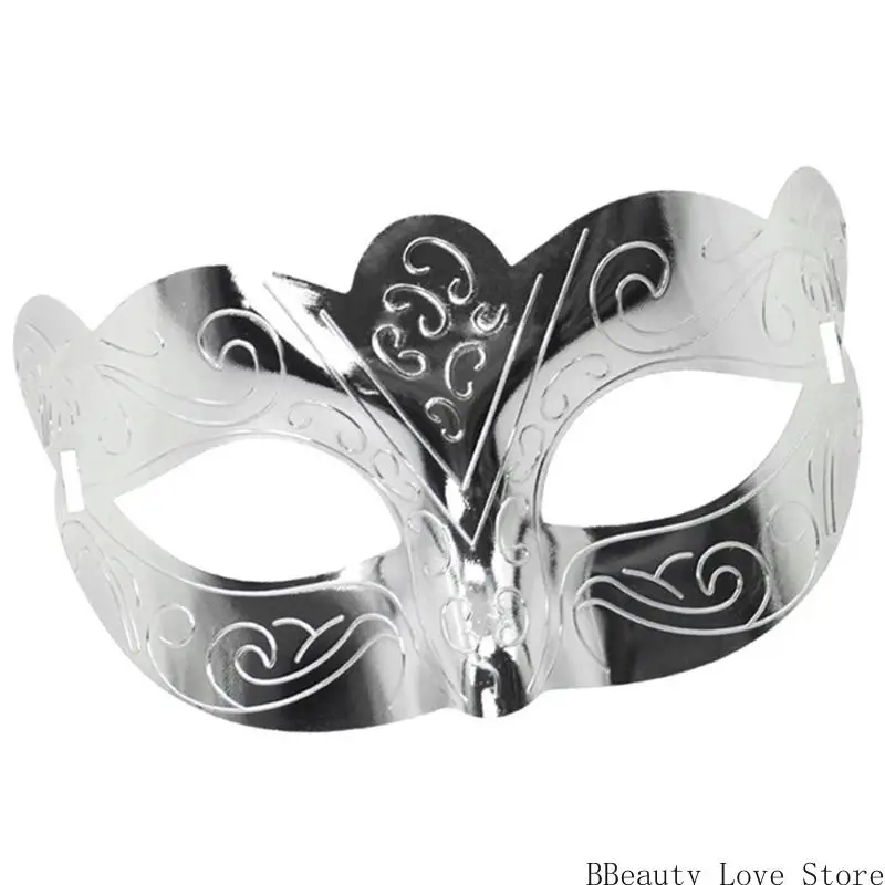 Maschera per occhio in maschera colore metallico Maschera per feste Halloween per uomini Halloween