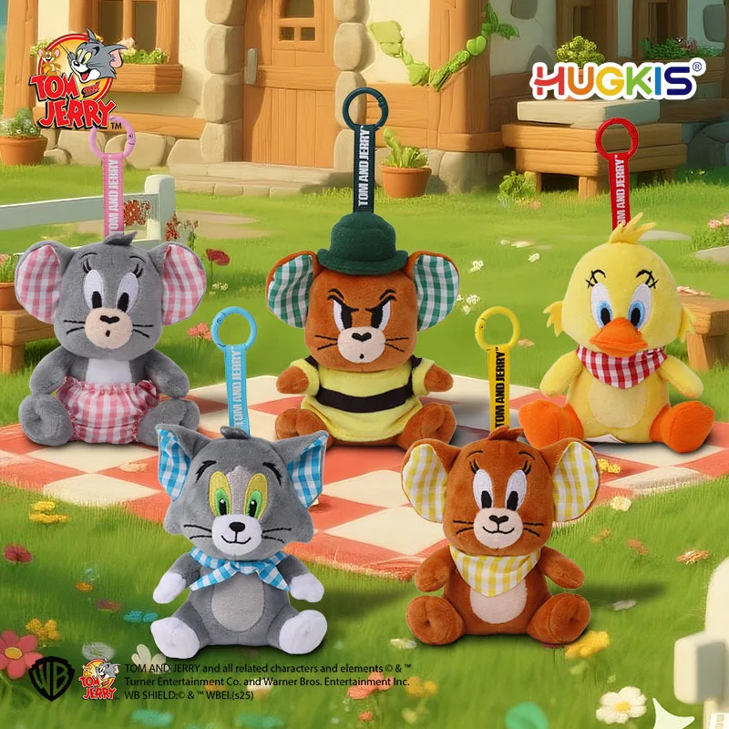 Kawaii Genuine Tom and Jerry Plush Doll Pendant Anime Cartoon Series Tom Cat Doll Keychain Bag Accessories Couple Birthday Gifts view 3