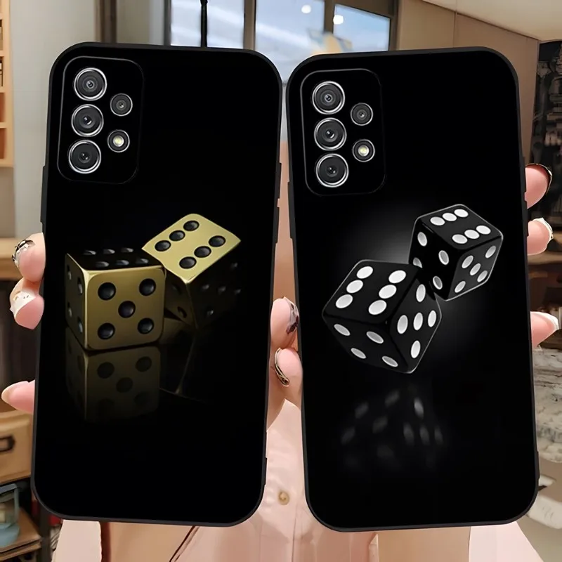 Dice Poker Casino Phone Case Accessories For Samsung A13 A31 A21 A02 A33 A22 A53 A52 A73 A32 A50 A20 A40 A23 Back Cover