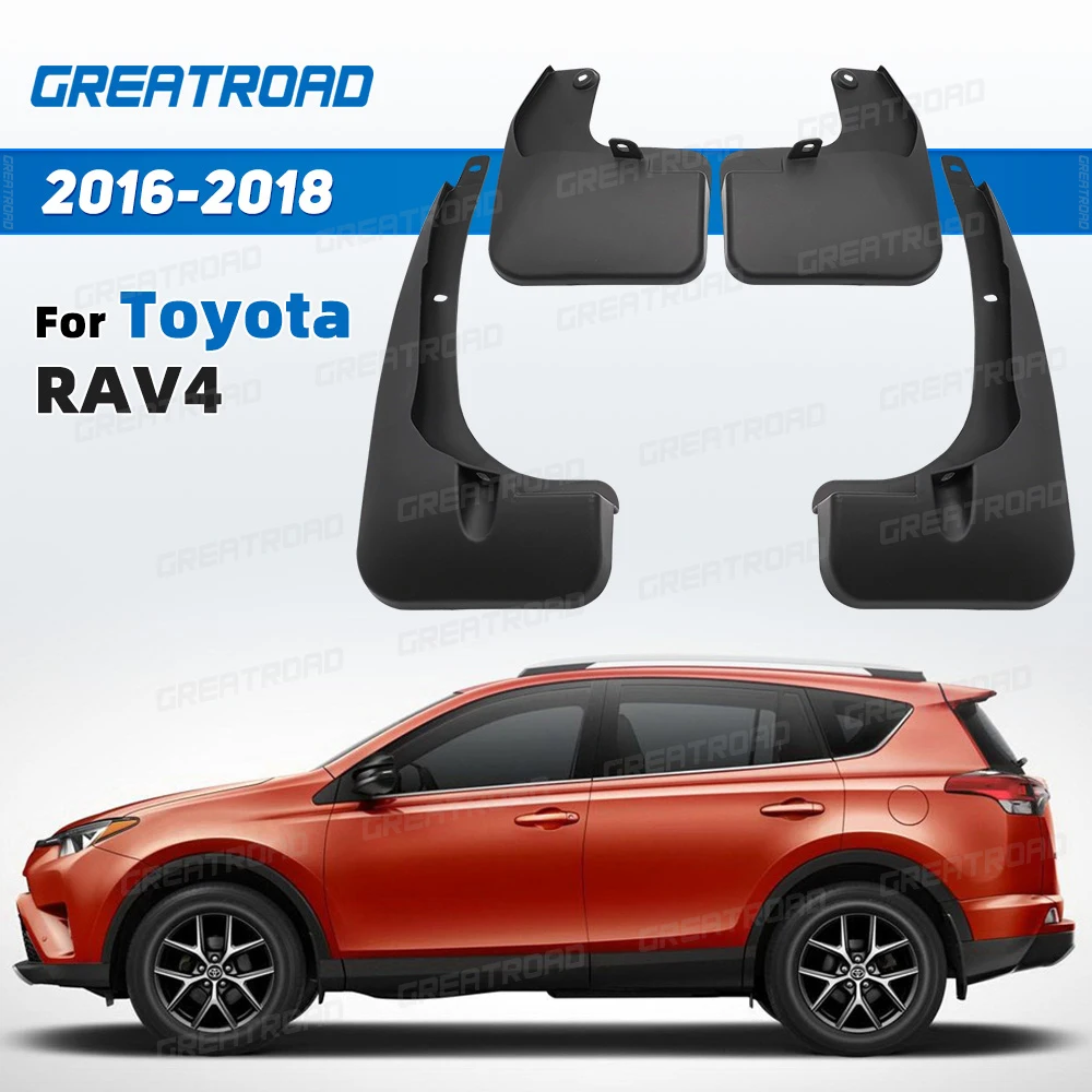 

4Pcs Splash Guard Set For Toyota RAV4 2016 2017 2018 Car Mud Flaps Fender Guards Easy Install Auto Accessories