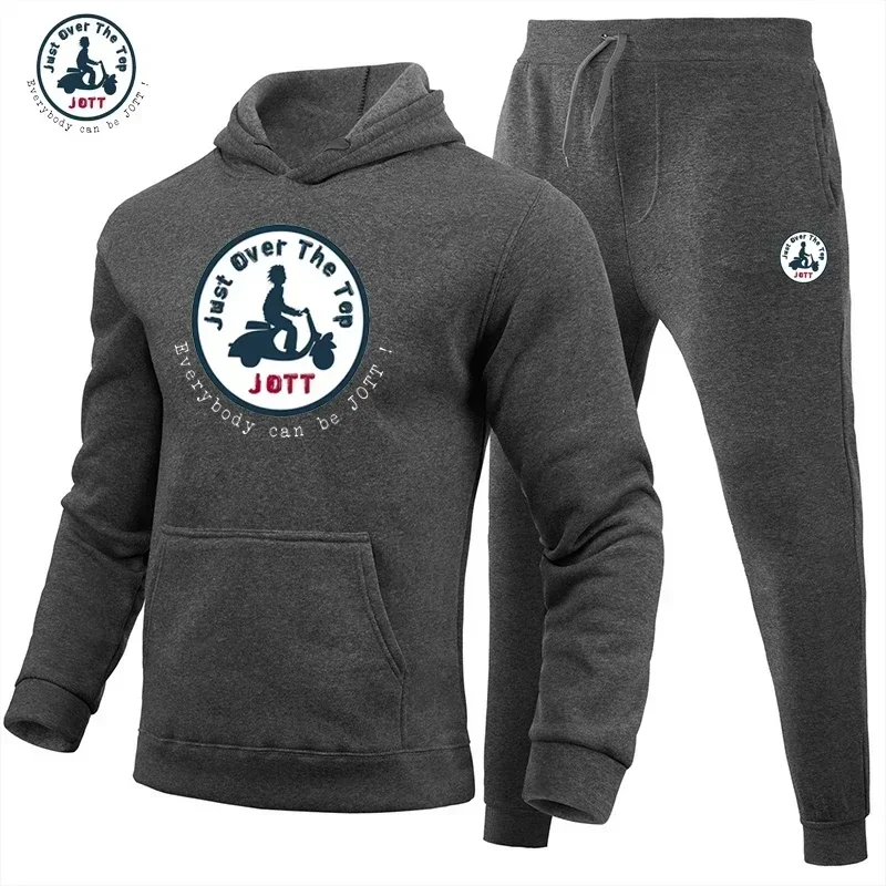 Frühling und Herbst neue Herren Hoodie Hoodie Jogging hose zweiteilige Casual Design Mode Fitness Sportswear Anzug