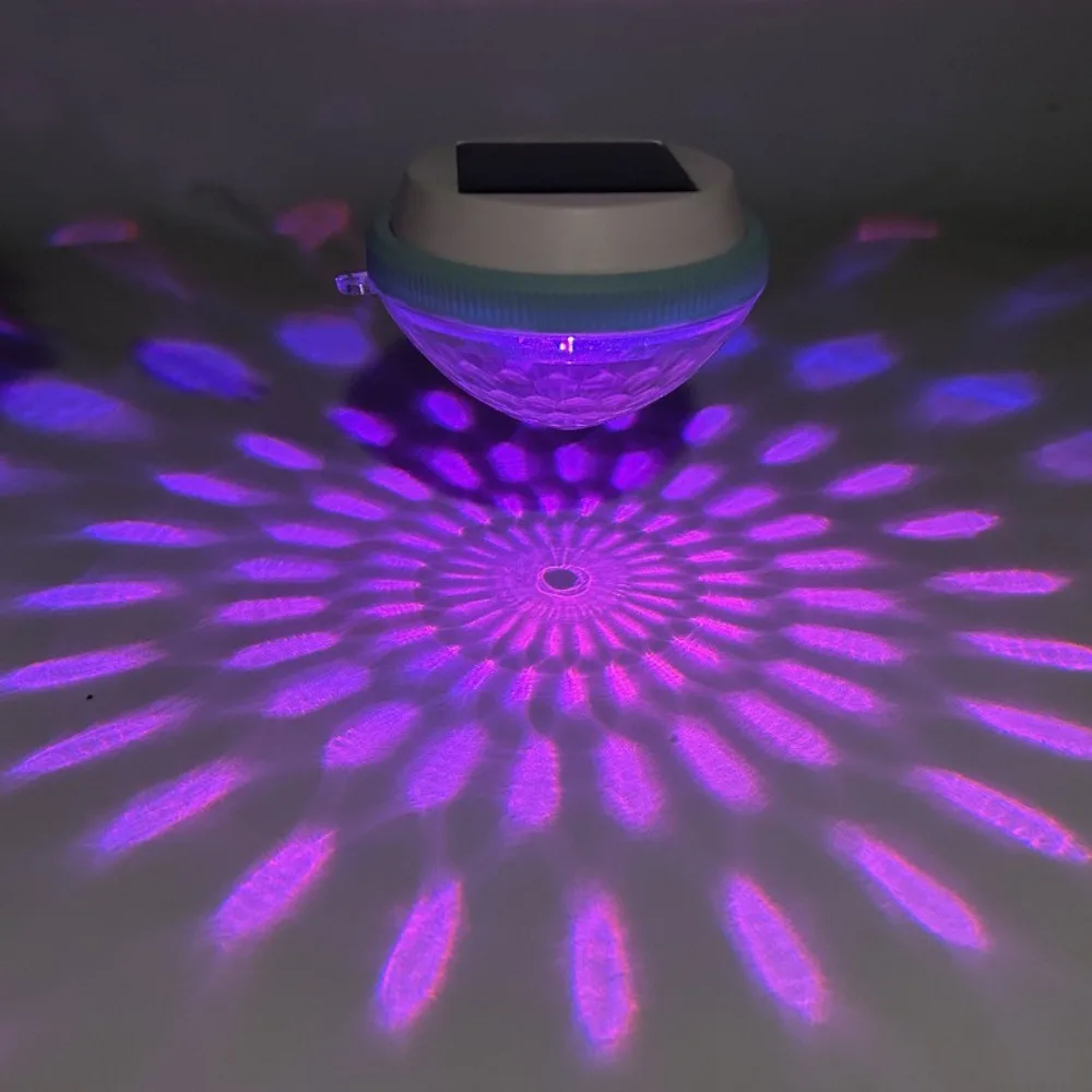 Vibrant Solar Powered Floating Lights RGB Colors Night Projection Underwater Glowing Lamp Waterproof Rechargeable Fountain Light