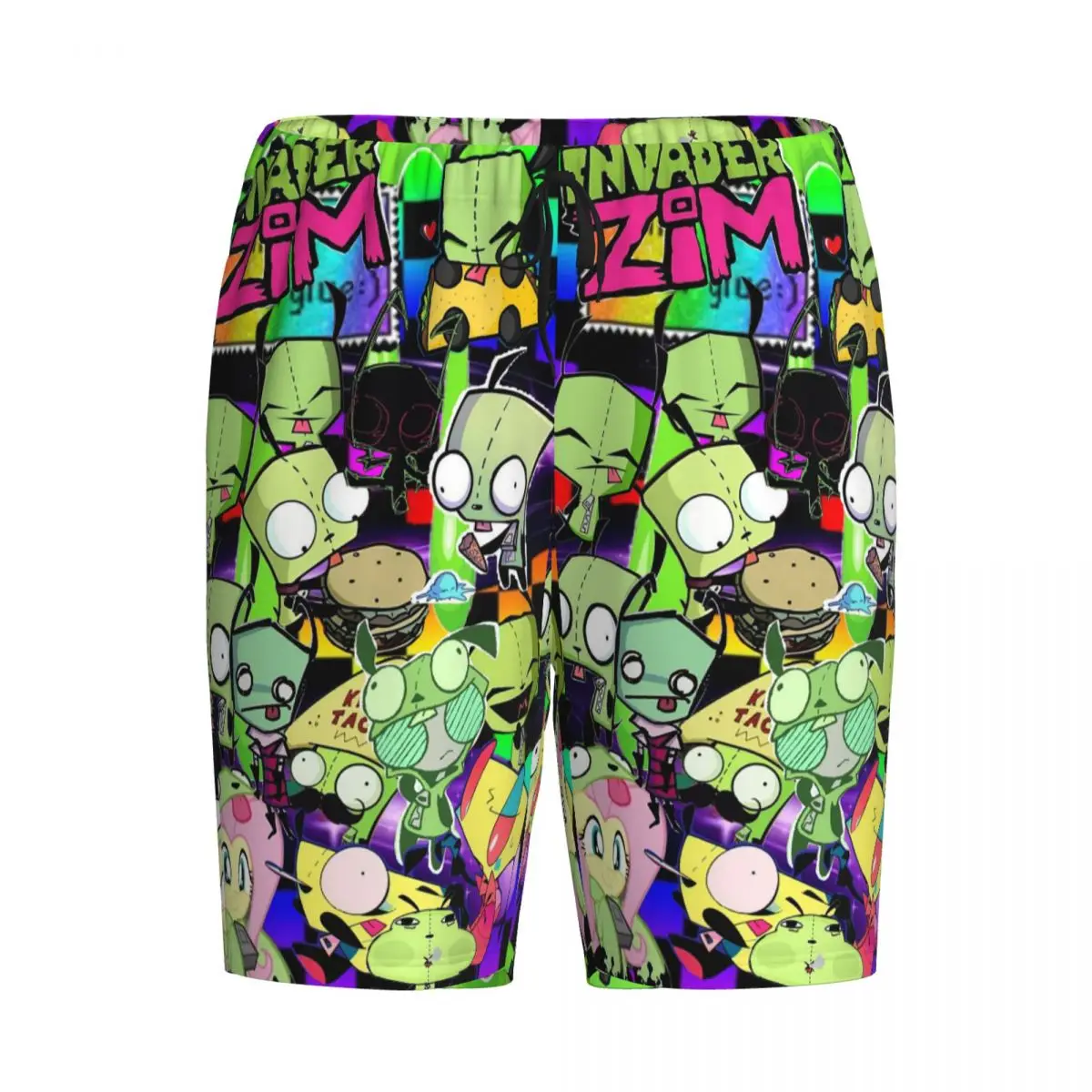 

Мужские пижамные штаны Custom Invaders Zims с аниме-принтом, шорты-трансформеры, домашние брюки для сна и отдыха