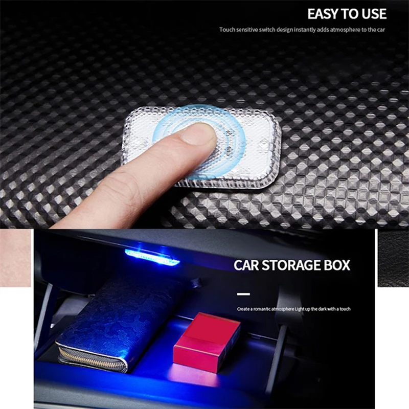 1 2PCS Wireless LED Night Light USB Rechargeable Cabinet Light Colorful LED Lamp Touch Sensor Mini Nightlight Portable Lighting