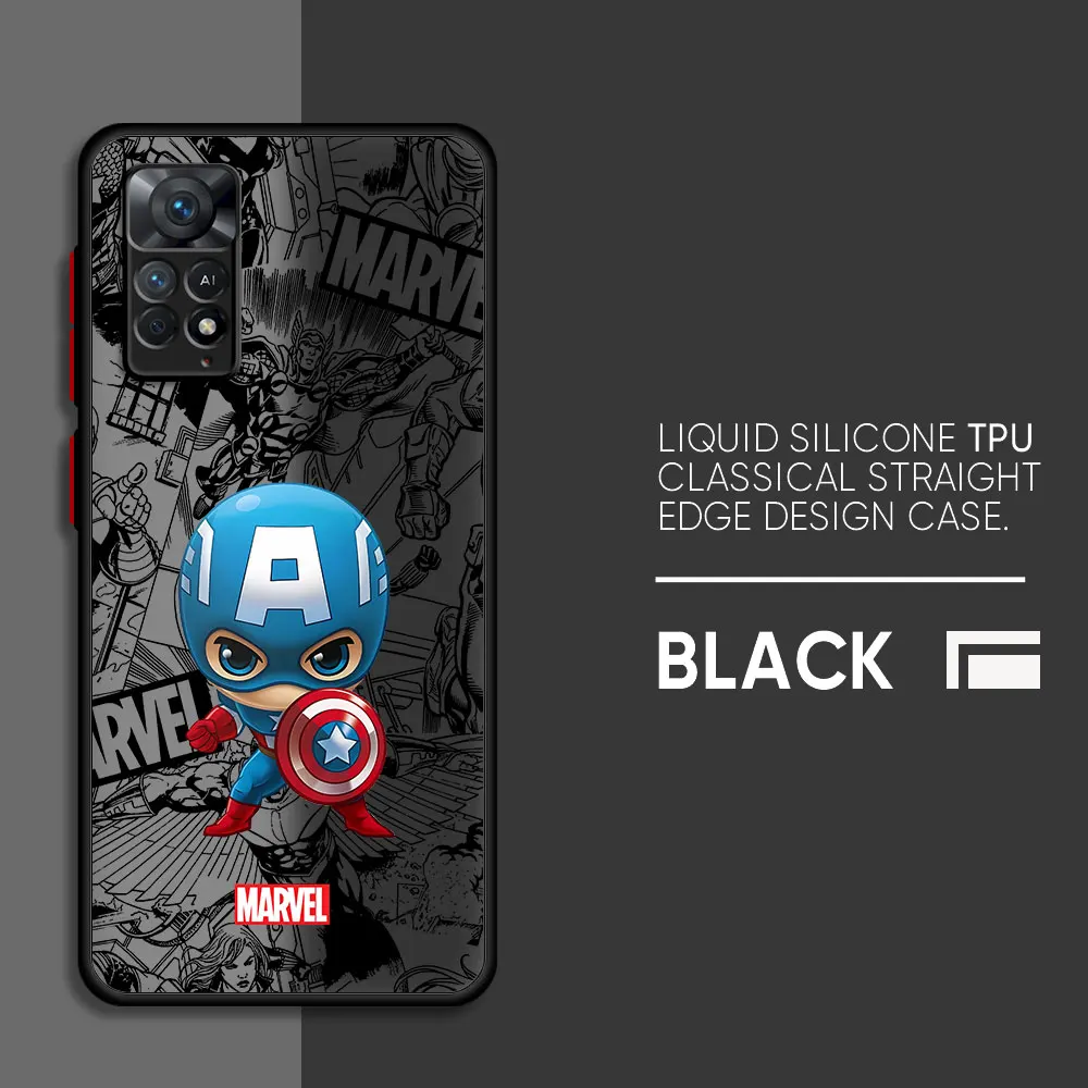 Etui Marvel Spiderman Groot do Xiaomi Redmi Note 9 10S 8 Pro 10 Pro 12 Pro 11S 9S 7 11T 8T 12 Pro Coque, odporne na wstrząsy pokrowiec