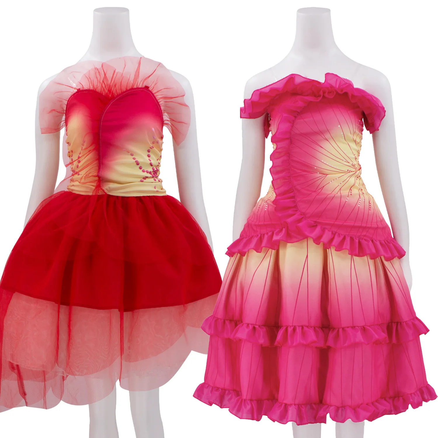 

Glinda Wicked Cosplay Costume Movie Women Red Pink Princess Dress Suit Girls Fantasia Halloween Carnival Party Role Play Clothes