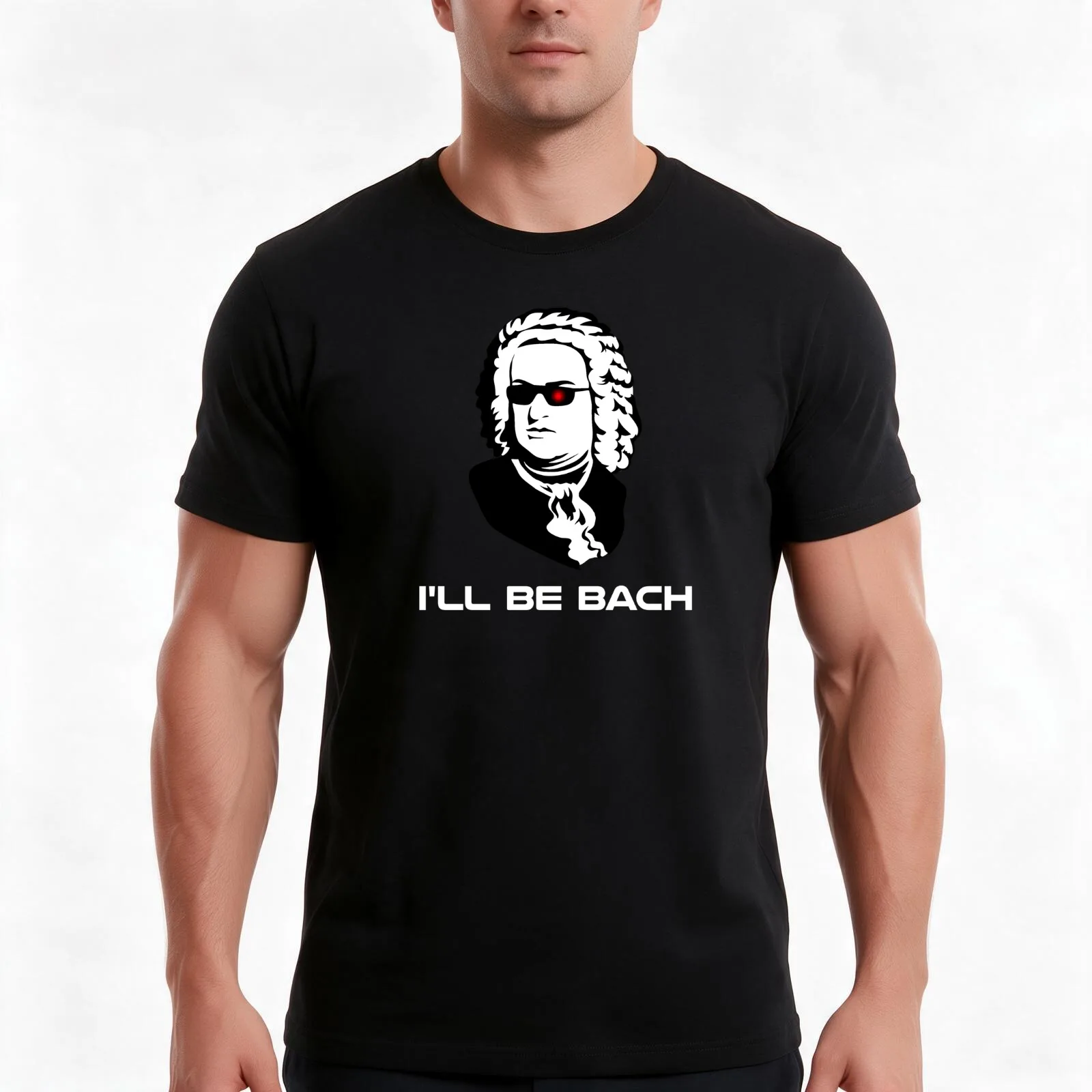 I'll Be Johann Sebastian Bach T-Shirt, Summer Casual Cotton Tee, Oversized Streetwear Tops, Vintage Graphic Print, 100% Cotton