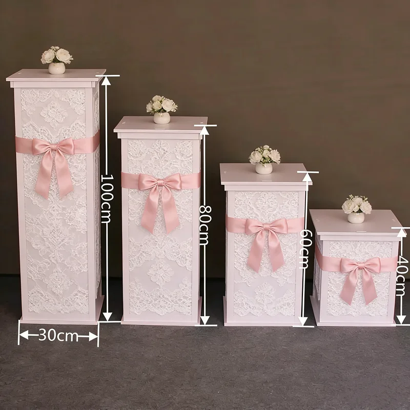 Wedding Roman White PVC Cake Plinth Stand Party Backdrop Plinths Stand Display Party Decors