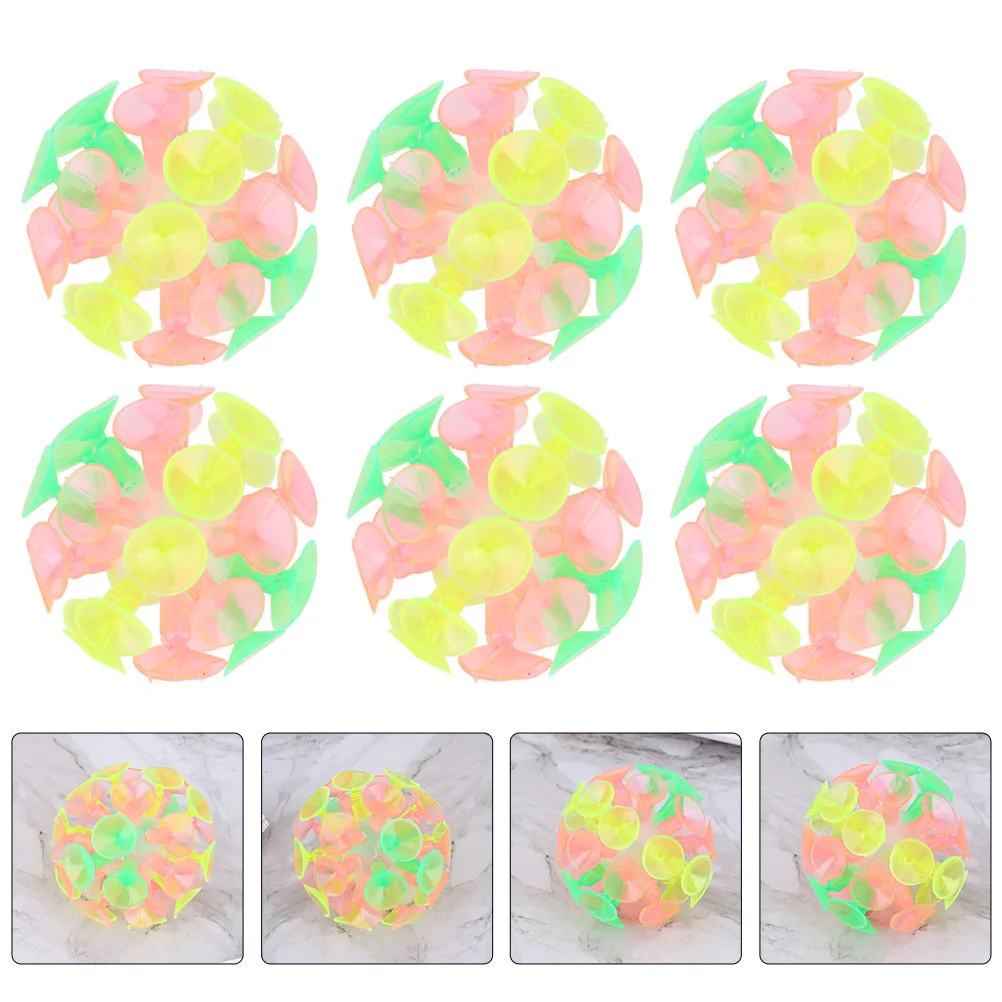 

12 Pcs Suction Cricket Sticky Ball Cups PVC Balls Flash Children Toy Festival Gift Creative Plaything Interaction Fantastic