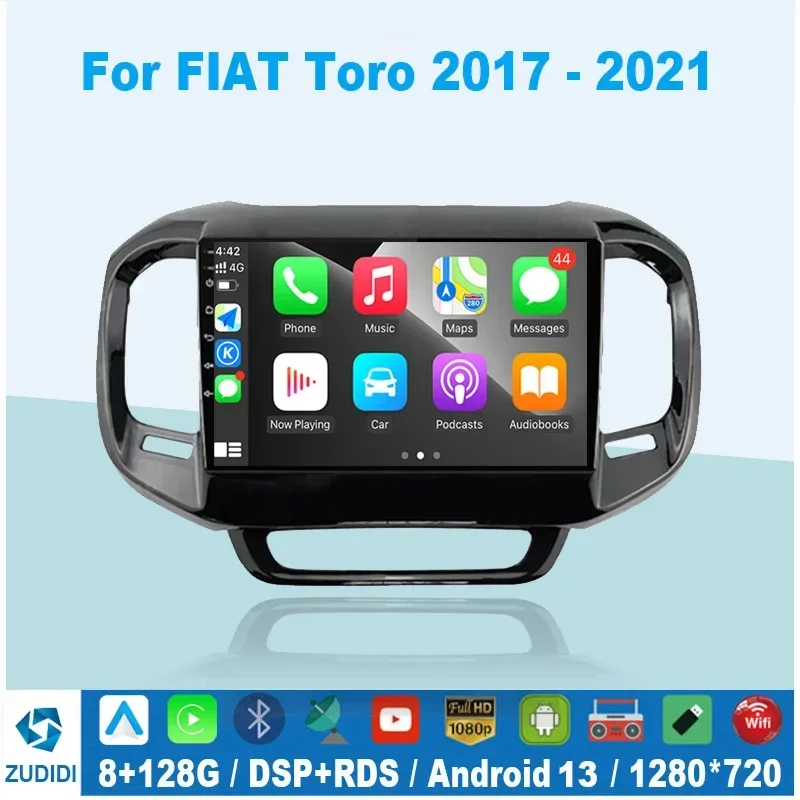 

For FIAT Toro 2017-2021 Android 13 Car Radio Autoradio Multimedia Video DVD Player Navigation GPS Carplay No 2 Din DVD