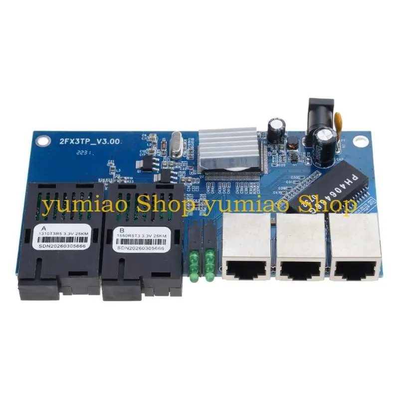transceptor-industrial-da-fibra-587b-100mbps-opt-com-2-fibras-e-3-redes-estaveis-​​da-transmissao-do-20km-ethernet