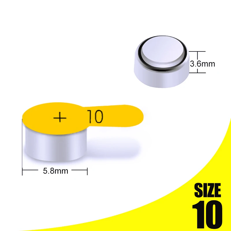 60x Powerone Hearing Aid Batteries 10 a10 10a P10 PR70 Germany 1.45V Zinc Air Cell Button Battery for CIC In Ear Hearing Aids